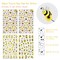 Wrapables Colorful Self Adhesive Nail Art Decal Stickers (Set of 4), Yellow Flowers and Bees